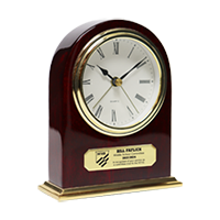 Piano Wood Clock Gold